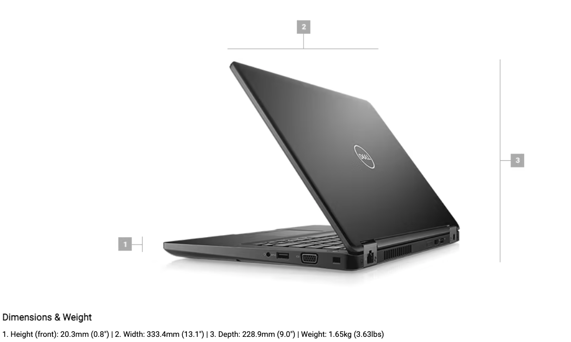 Dell Latitude 5491 Laptop Core i5-8400H Turbo 4.2GHz 16GB 256GB SSD 14" A Grade Nvidia 2GB Dedicated GFX