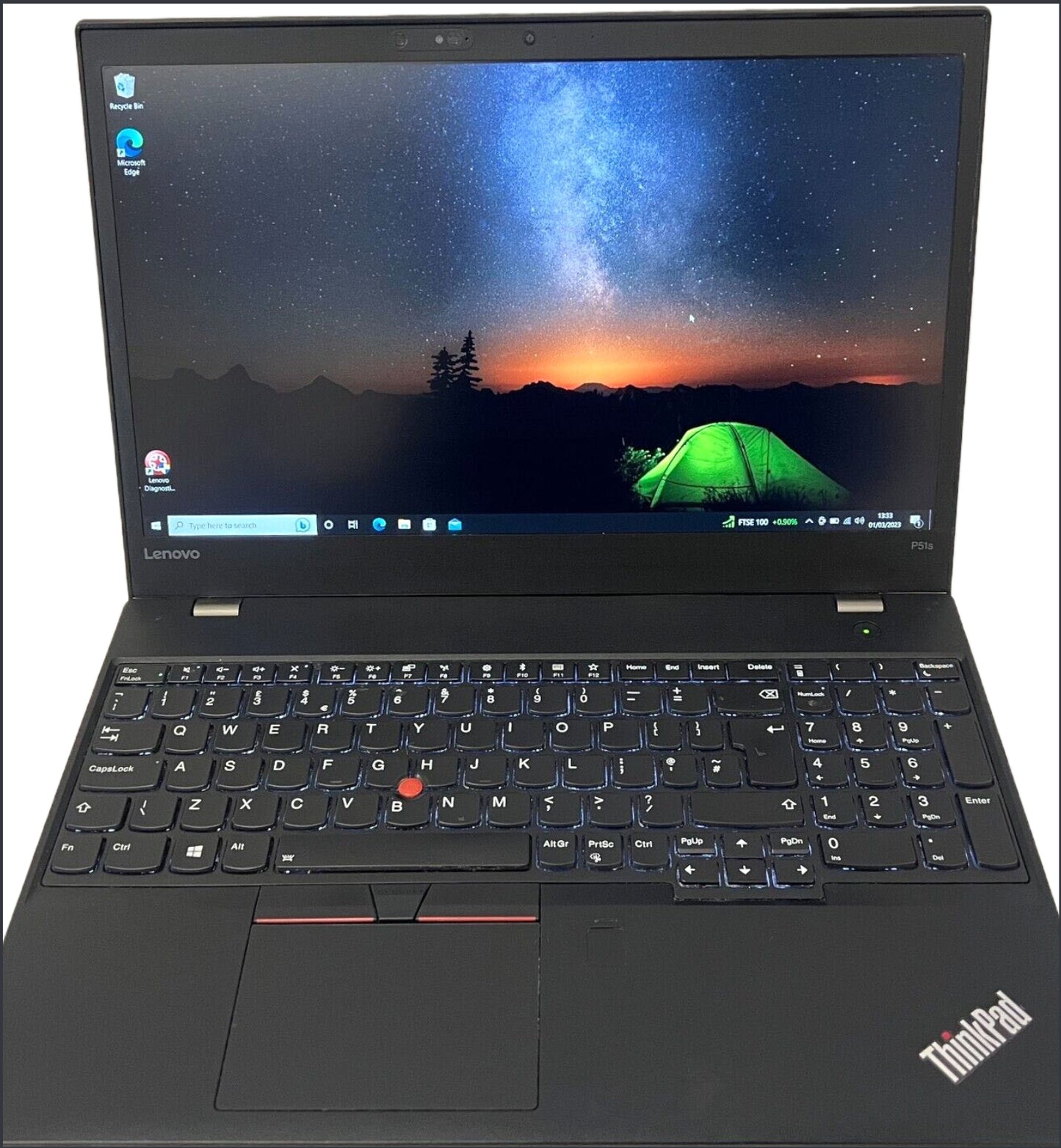 Lenovo ThinkPad P51s laptop Core i7-7600U Turbo 3.9Ghz 16GB 512GB SSD M2 15.6" Intel HD 620+ 2GB Dedicated NVIDIA Quadro M520 Graphics