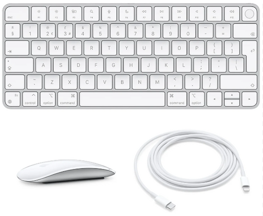 Apple Magic Keyboard with Touch ID A2449 3rd GEN Magic Mouse 2 + Woven Cable Genuine NEW Set